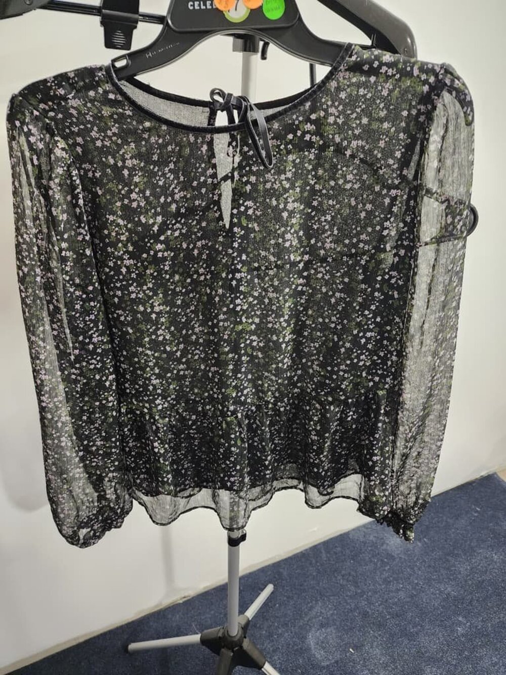 floral print long sleeve blouse
